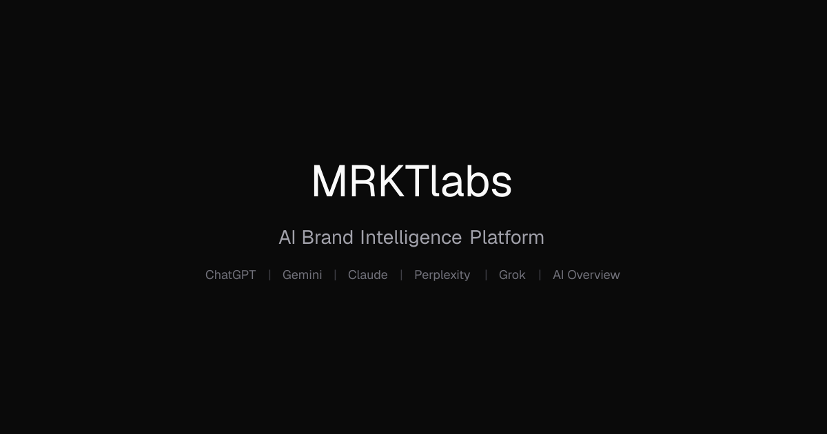 MRKTlabs - AI Brand Intelligence Platform